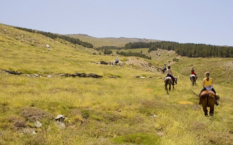 Horseriding with Dallas Love above Capileira
