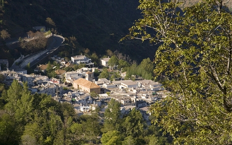 The little village of Pampaneira seen from Bubion
