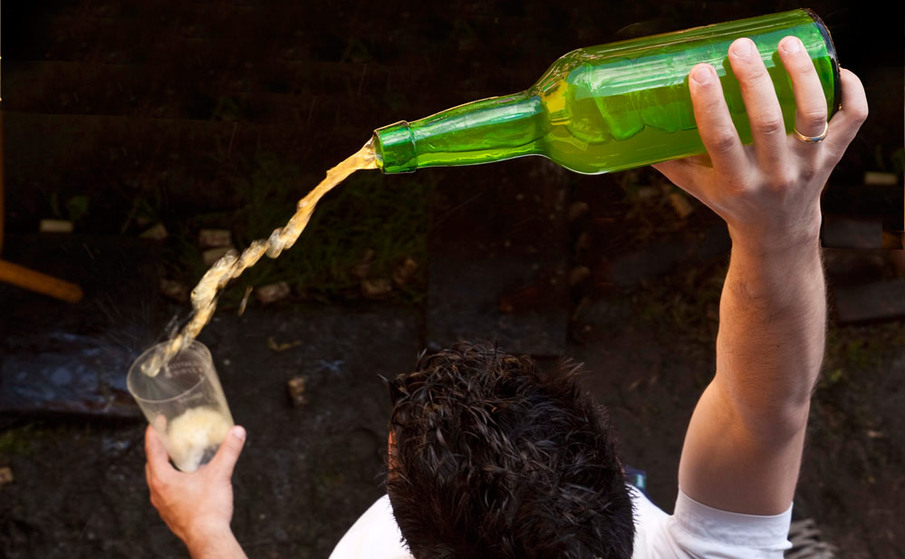 Pouring cider