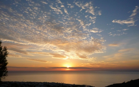 Sunrise from the villa terrace
