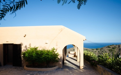 Entering your villa from shaded parking area