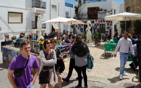 Busy hilltop Mojacar village is 6 kms away